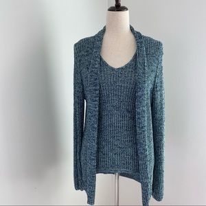 Sigrid Olsen knit cardigan and sleeveless top set